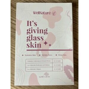 WellNature It’s Giving Glass Skin Biocollagen Real Deep Mask 34ml (4 Masks) NEW